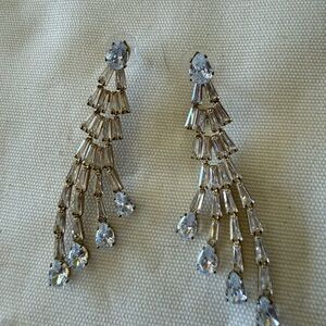Elegant Gold and Silver Drop Earrings
